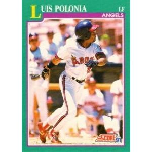 1991 Score #587 Luis Polonia - NM-MT