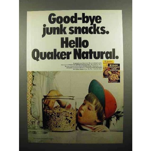 1975 Quaker 100% Natural Cereal Ad - Good-By Junk