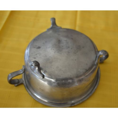 Antique-Small-Footed-Pot-Genuine-Pewter-  Royal-Pewter-Co