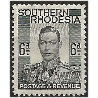 Southern Rhodesia 1937 SG44 6d Grey-Black Mounted Mint ..