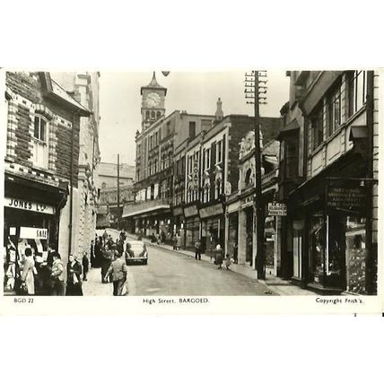Wales BARGOED High Street Postcard (Frith BGD.22)
