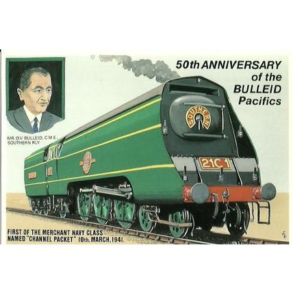 Advertising SOUTHERN RAILWAY PACIFICS ANNIVERSARY Art Postcard (Mayfair BB 135)