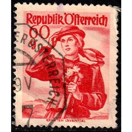 Austria 1948 National Costumes 60g Used Stamp