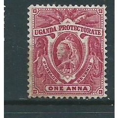 Uganda protectorate victoria sg84a 1 annas mh sg 84a tropicalised gum carmine
