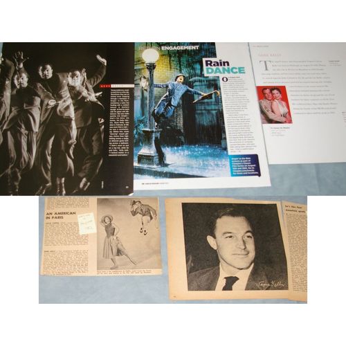 GENE KELLY 40x Clippings 1952/54-recent + Trading Card