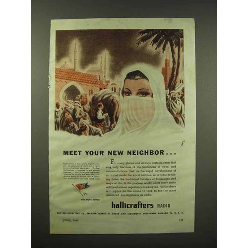 1944 Hallicrafters Radio Ad - Meet Your New Neighbor