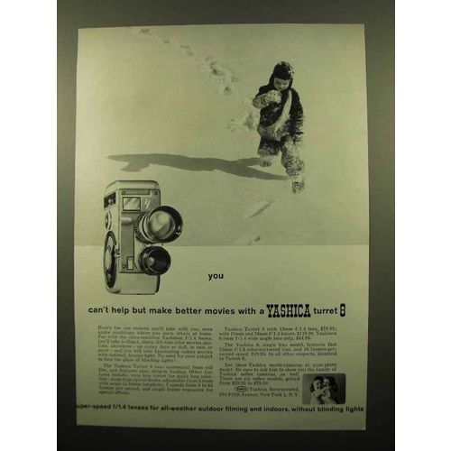 1959 Yashica Turret-8 Movie Camera Ad - Better Movies