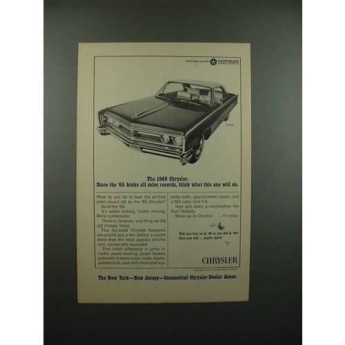 1966 Chrysler Newport Car Ad - Broke Sales Records