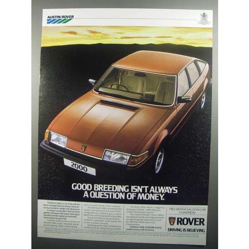 1984 Rover 2000 Car Ad - Good Breeding