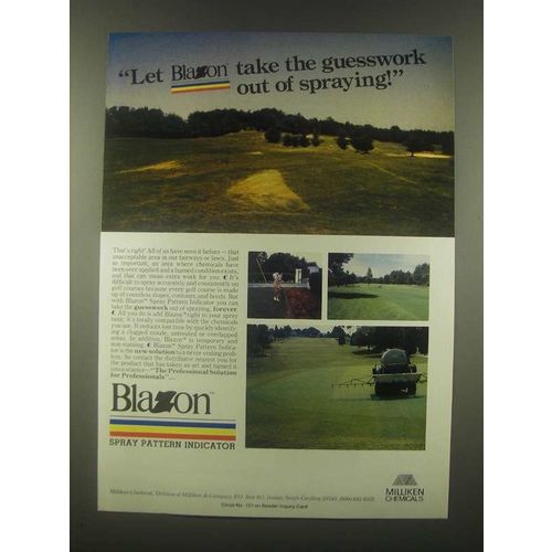 1985 Milliken Chemicals Blazon Ad - The Guesswork
