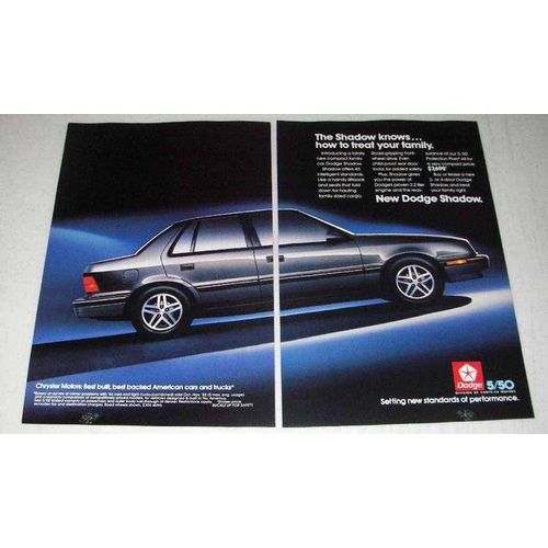 1987 Dodge Shadow Car Ad - How To Treat Your Family