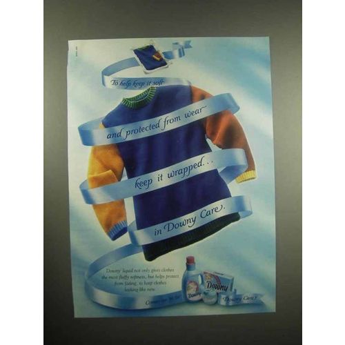1998 Downy Fabric Softener Ad - Help Keep It Soft
