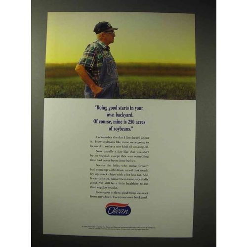 1998 Olean Cooking Oil Ad - Doing Good in Backyard