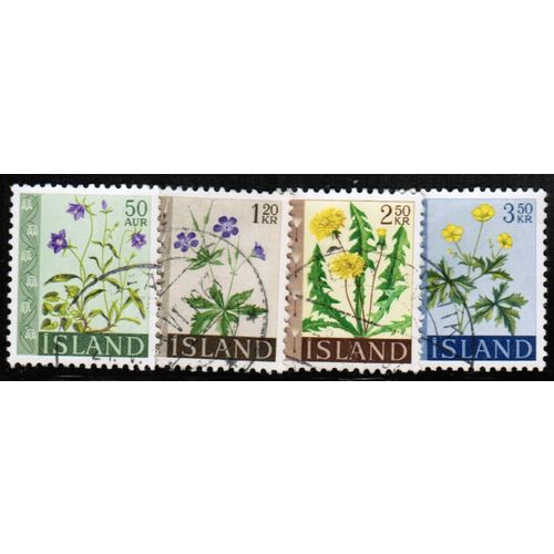 1960 Iceland - Flowers set of 4 - Sc# 329-32 used