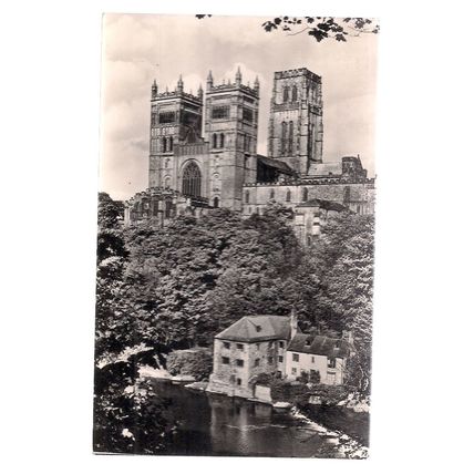DURHAM CATHEDRAL FROM THE SOUTH WEST used postcard RP 1964 pm by John Edis =