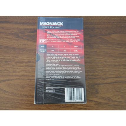 Magnavox Extra High Grade T-120 Blank VHS Video New Sealed
