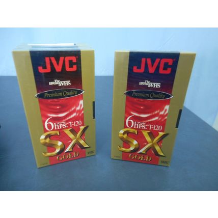 4 Premium JVC SX Gold Premium T-120 VHS Recording Tapes. Lot of 4 tapes