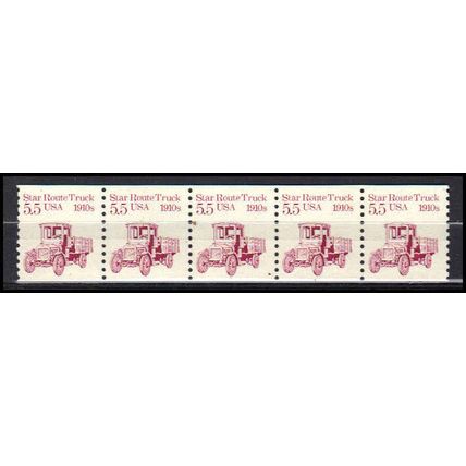 2125 5.5c Star Route Truck Fine MNH Dry Gum PNC 1/5 X0376