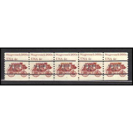 1898Ab 4c Stagecoach Fine MNH Dry Gum PNC 6/5 Line Gap AA0073