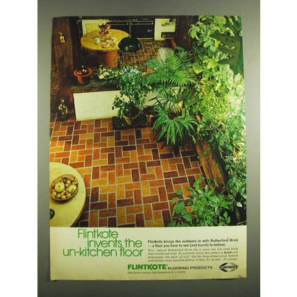 1972 Flintkote Rutherford Brick Vinyl Tile Advertisement