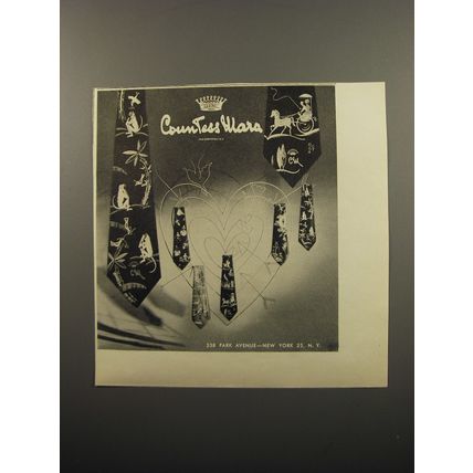 1950 Countess Mara Ties Ad - Monkeys, plus other patterns