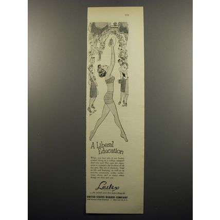 1950 United States Rubber Lastex Ad - A liberal education
