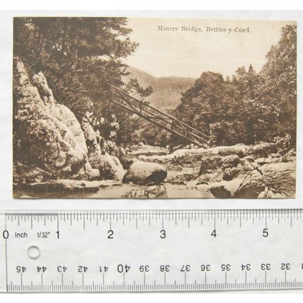 vintage postcard Miners Bridge, Betws y Coed