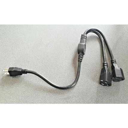 CABLE DE CORRIENTE CON 2 TOMAS PARA USAR EQUIPOS AMERICANOS CONEXIÓN USA 3 PIN