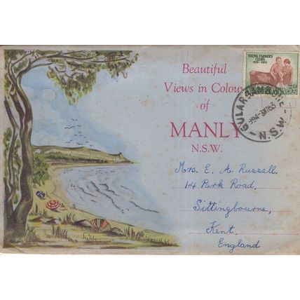 Manly NSW Australia Vintage Folding Postcard Lettercard Booklet