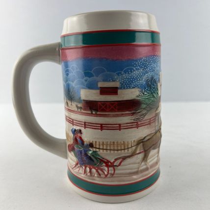 Miller High Life Best Holiday Tradition Winter Sleigh Ride Stein Commemorative