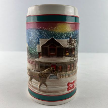 Miller High Life Best Holiday Tradition Winter Sleigh Ride Stein Commemorative