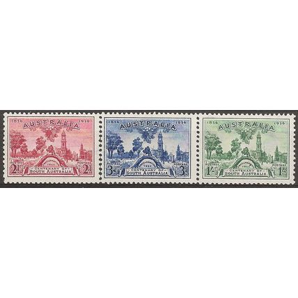 Australia 1936 Centenary of South Australia Set SG161-163 Very Lightly Mtd Mint