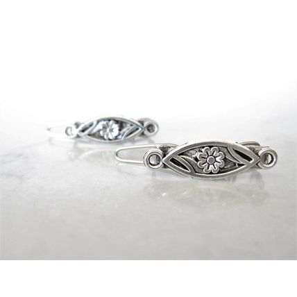 Set of 2 extra tiny small silver metal barrette hair clip for fine thin hair