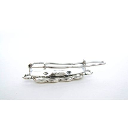 2 extra tiny small silver metal celtic knot hair clip for fine thin hair