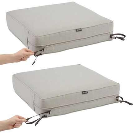 Classic Accessories Montlake Seat Cushion Slip Cover-23 x 25 x 5"-GRAY-NEW-FAST