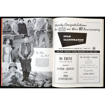 KINE WEEKLY 1959 Brigitte Bardot, United Artists UK MAGAZINE