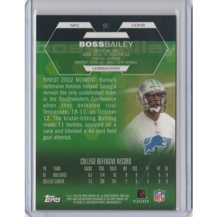 2003 Finest #90 Boss Bailey RC