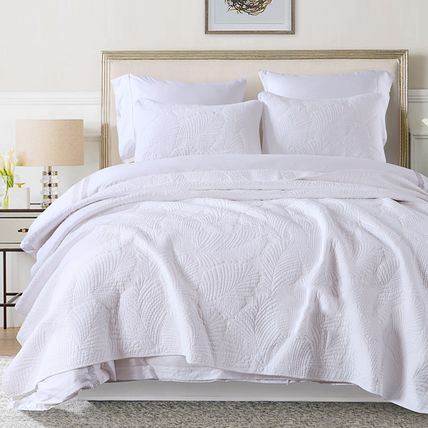 3pcs Reversible Quilt Set Egyptian Cotton Bedspreads Lightweight