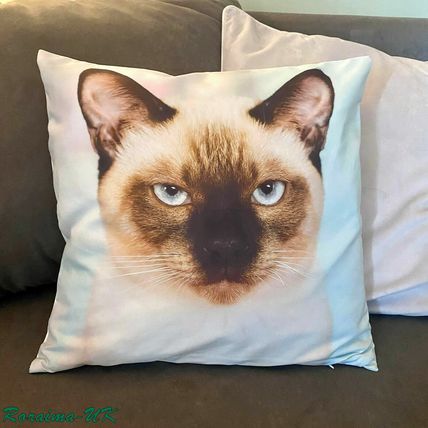 CAT Cushion Animal Cover Printed Pillow CASE Sofa Home Decor 45 x 45cm 18'' UK A