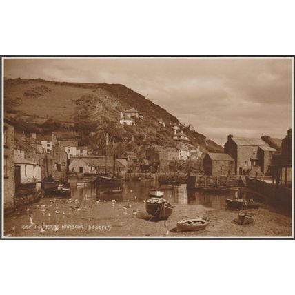 Polperro Harbour, Cornwall, 1928 - Judges RP Postcard