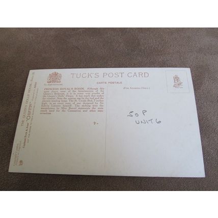 Raphael Tuck Postcard - Queen's Dolls House, Princess Royal b'room - Royalty