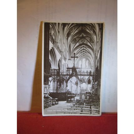 CHOIR AND SCREEN, SALISBURY CATHEDRAL, WILTSHIRE unused postcard by Valentine =