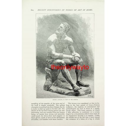Sitting Athlete, Rome, Book Illustration (Print), 1886/7