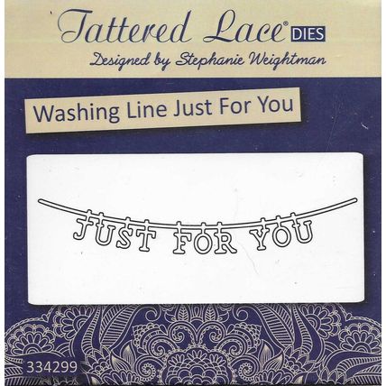 Washing Line Just For You Die. Tattered Lace. Die Cutting Cardmaking Crafts