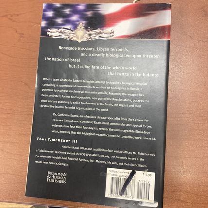 Code Name Antidote Paperback Book c2000 By Paul T McHenry III Novel