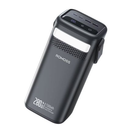 ROMOSS 75000mAh Power Bank 280W Fast Charge 4 USB LED PMT75-DC Camping Charger
