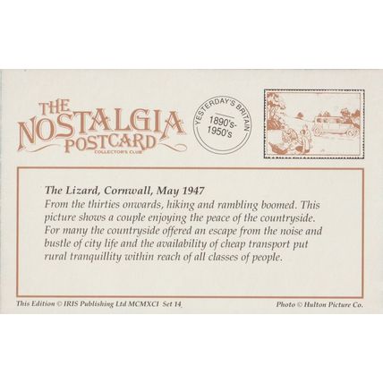 Postcard The Lizard Cornwall 1947 Young Couple Sea Cliffs - Nostalgia