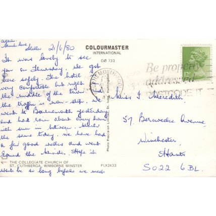 Postcards Wimborne Minster, Dorset. Job lot