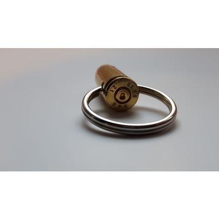 Inert 9mm Brass Bullet Metal Keyring Keychain FREE POSTAGE