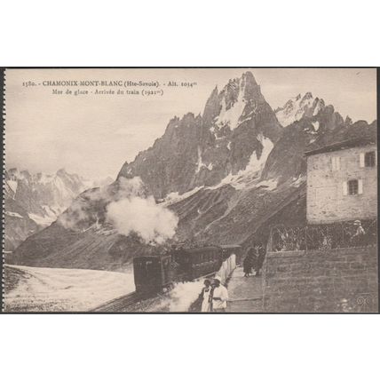Arrivée du Train, Mer de Glace, Chamonix-Mont-Blanc, c.1920 - Fauraz CPA